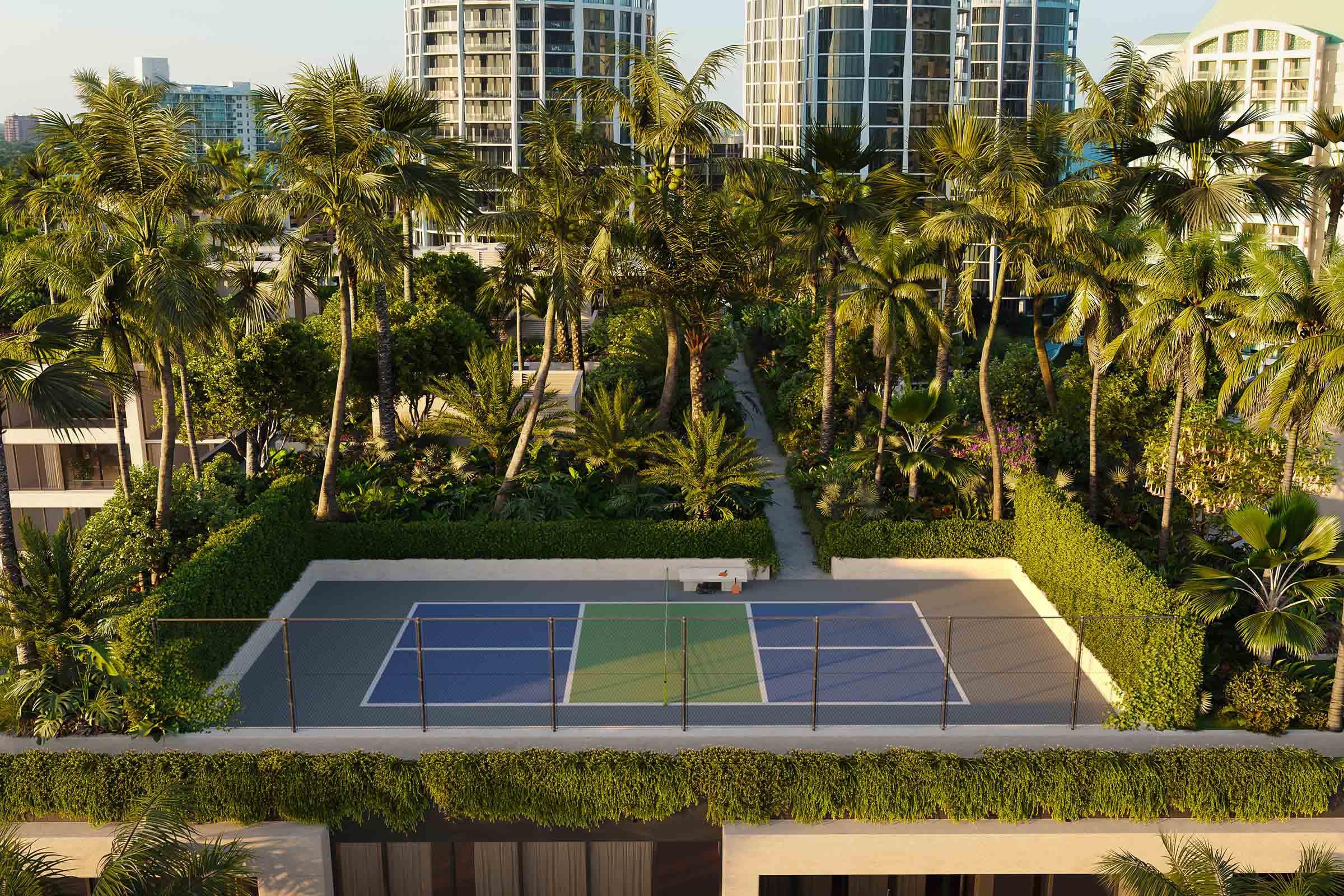 Rendering of THE WELL Coconut Grove Rooftop Pickleball Court